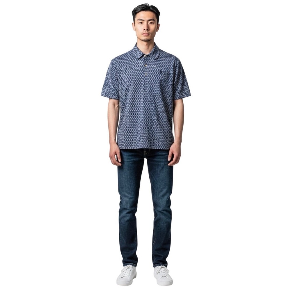 Polo Ralph‎ Lauren Men Classic Fit Paisley Print Short Sleeve Polo Shirt M
